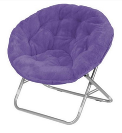 Adult Faux Fur Saucer Chair, Purple