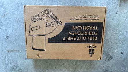 Pullout shelf for kitchen trash can