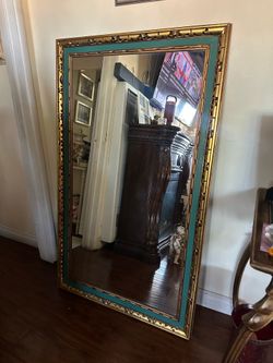 Large Decorative Gold Framed Wall Mirror – 32” x 54”