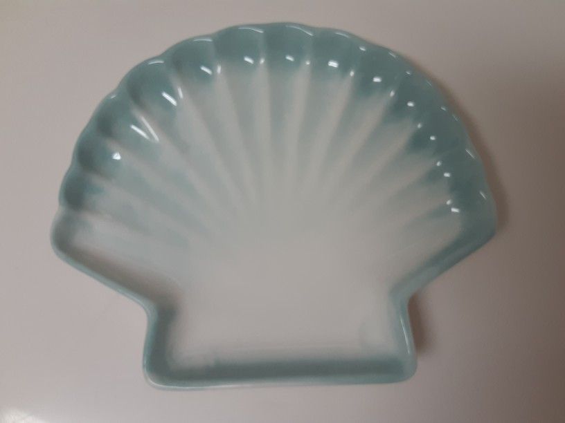 (12) Trinket Dish Ceramic Seashell Coastal Candy Dish