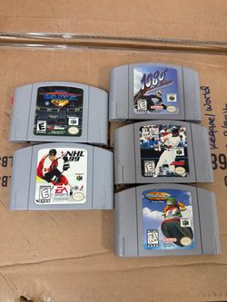 Nintendo 64 N64 5 Game Lot Sports & Racing NFL Blitz 2000 Wave Race 1080