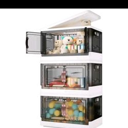 3 Tier 144 Quart Stackable Storage Bins Shellf