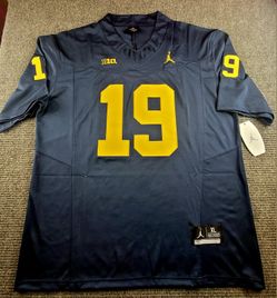 Michigan Wolverines Bryce Underwood Mens Medium/large Or XL/2XL Blue Stitched Football New