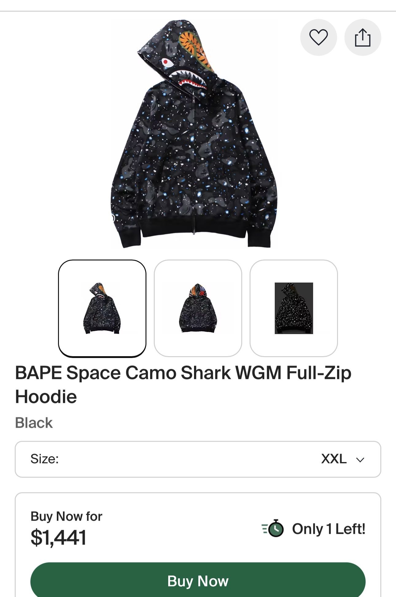 Bape Hoodie 85$