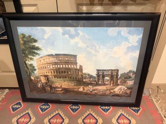 The Colosseum and the Arch of Constantine Framed Print
