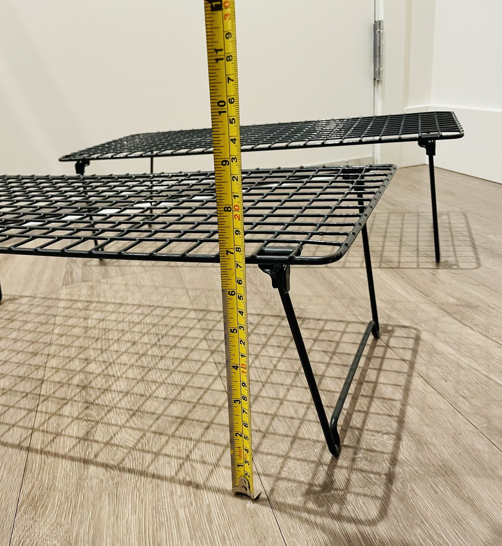 Set Of 2 Multi Purpose Storage Foldable Metal Racks for Sale in