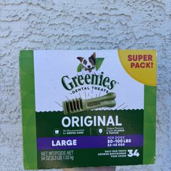 greenies original large dog chews 34pk