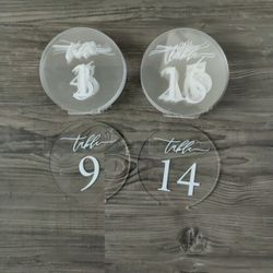 Acrylic Table Numbers With Stand