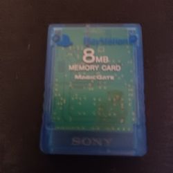 PS2 BLUE MEMORY CARD $25 FINAL PRICE SAME DAY SHIPPING 