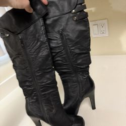 Jessica Simpson Size 9B/39 Women’s 4 Inch High Heel Black Boots 