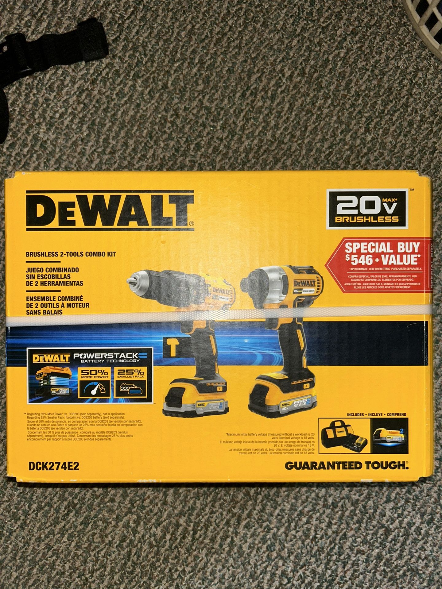 20V MAX POWERSTACK 2-Tool Combo Kit with 2 Batteries, Charger and Tool Bag