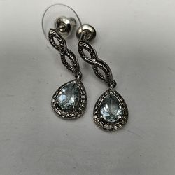 Genuine Aquamarine Earrings 