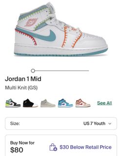 Back to School Air Jordan 1 Mid Se Gs 'multi Knit’