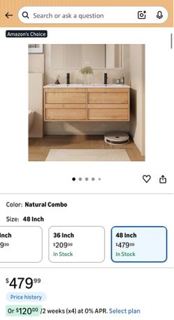 Bathroom vanity double sink