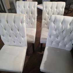 4 White Chairs