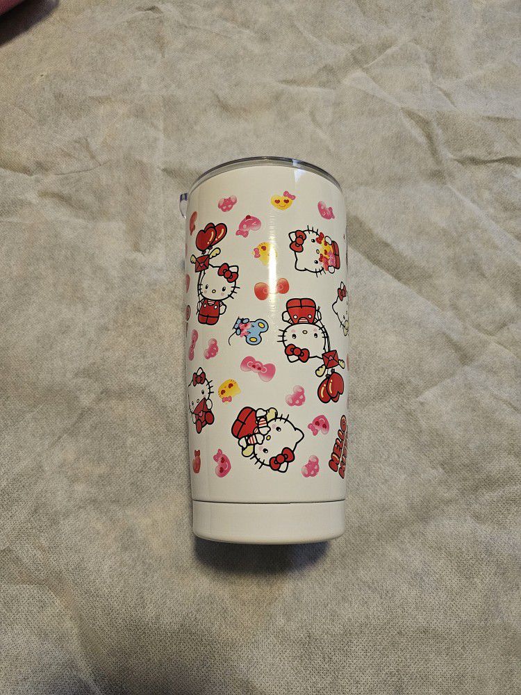 
Sanrio Hello Kitty  Red Hearts Insulated Tumbler Cup w/Lid NEW