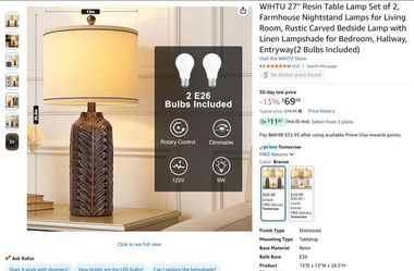 Table Lamp Set of 2,