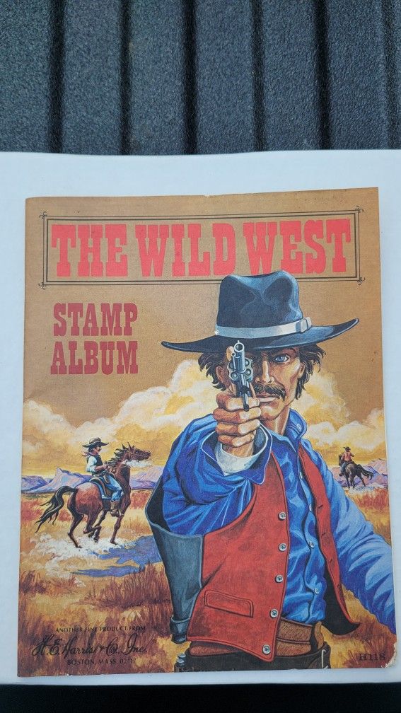 The Wild West Stamp Album Kit Vintage L118 with starter stamps collection