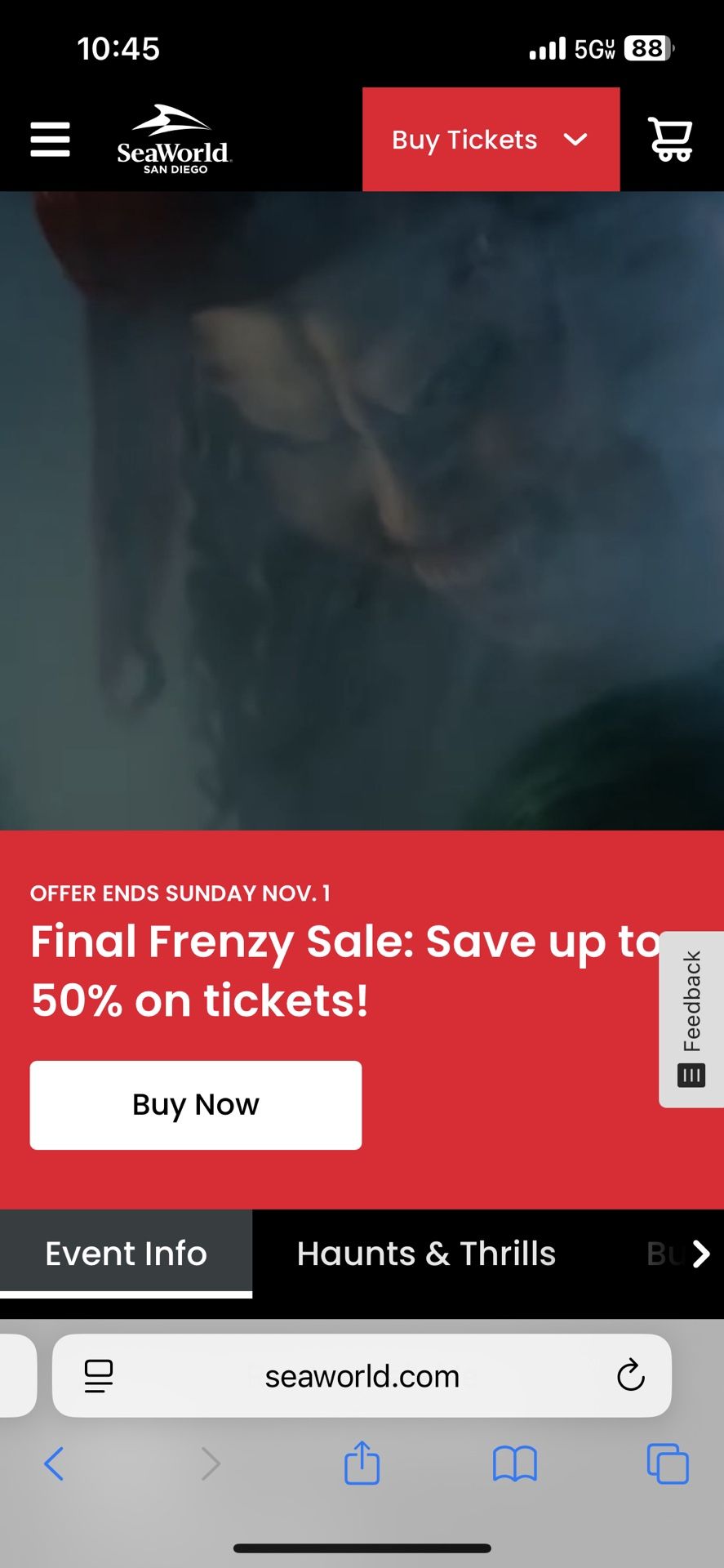 Sea World Howl O Scream Tickets