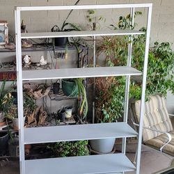 IKEA FJÄLKINGE Shelving Unit - Solid White Metal - Sturdy & Modern