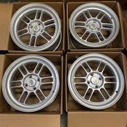New 15 Inch Enkei Style Rims Wheels 15x7 +35 (4x100)