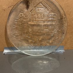 Holiday Glass Serving Platter