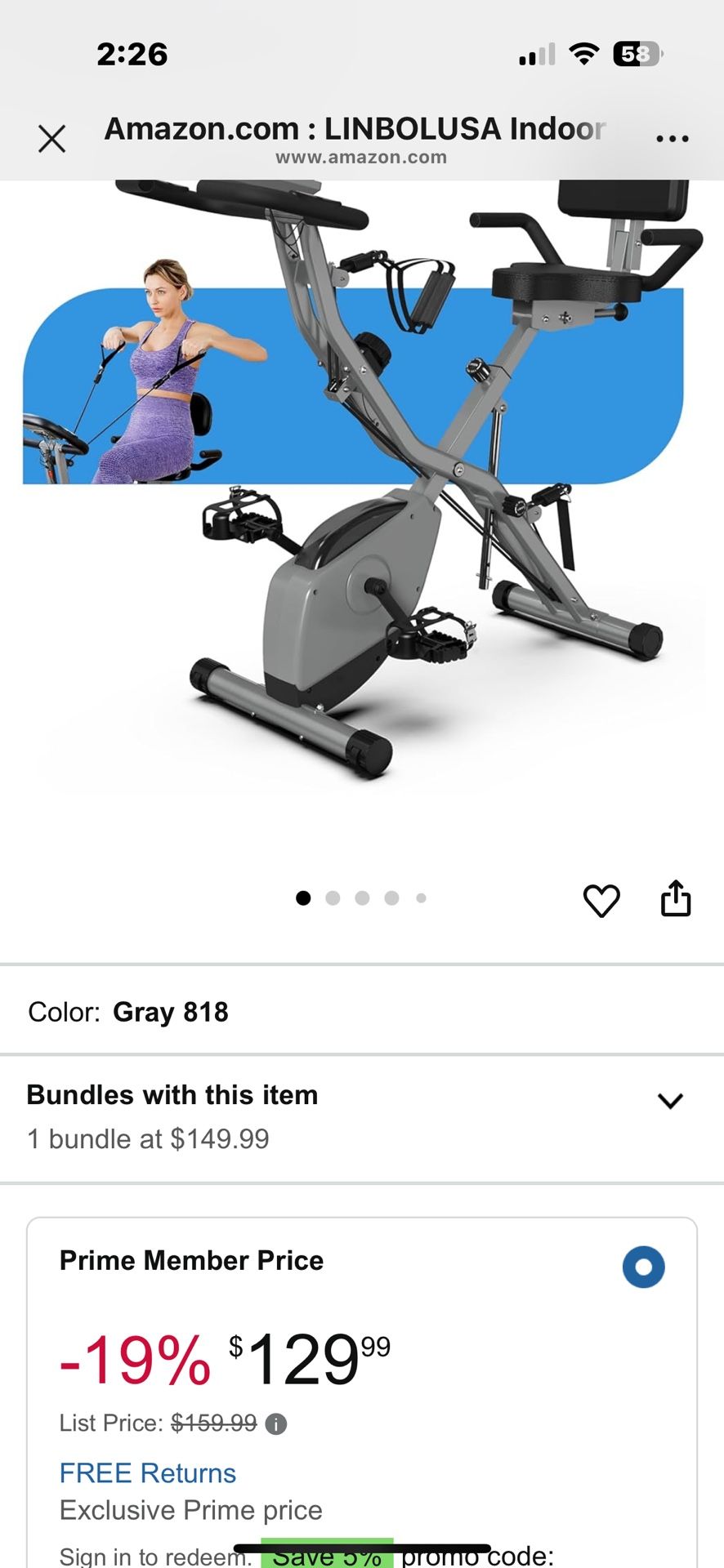foldable exercises Bike For 35usd