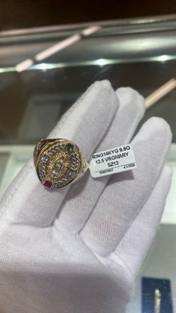 14kt Virgin Mary ring