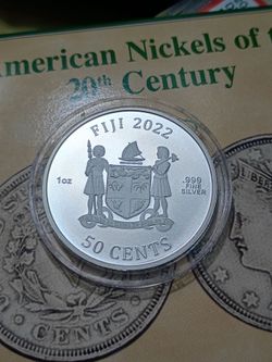 2022 Fiji 50 cent coin 1 oz silver Trex