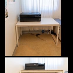 White IKEA Melltorp table