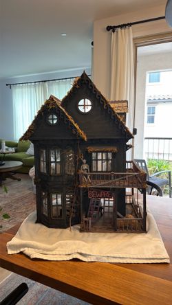 Haunted dollhouse with decor