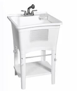 24.1 in. L x 24.1 in. W x 36.7 in. H Laundry Sink / Utility Sink