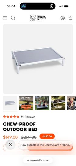 Chew proof outdoor bed