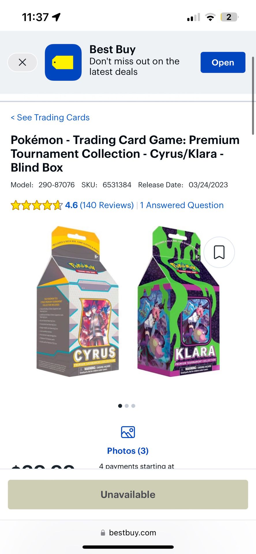 Cyrus And Klara Pokemon Box