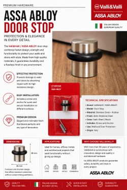 ASSA ABLOY DOOR STOP PROTECTION & ELEGANCE IN EVERY DETAIL