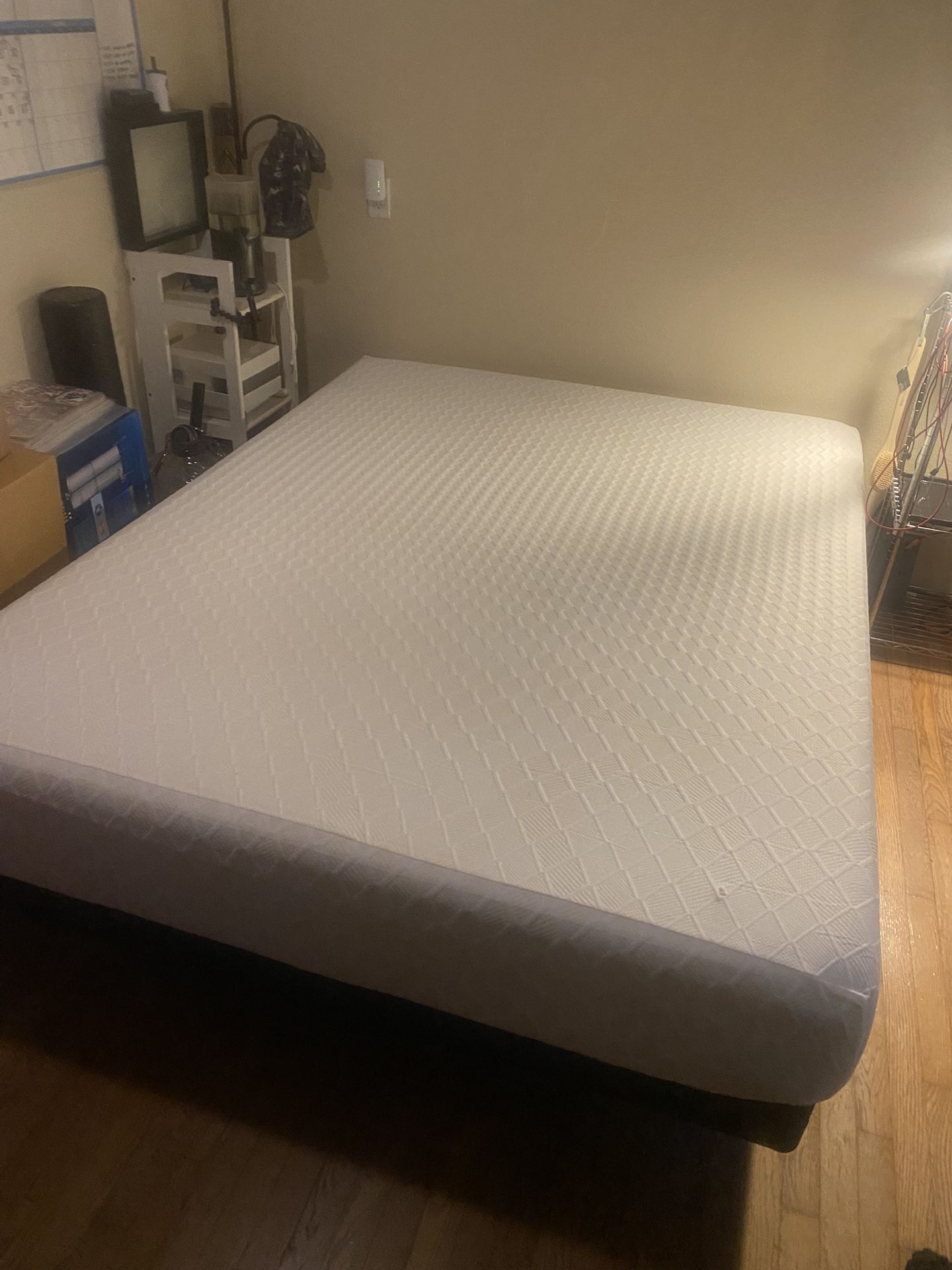 Queen Mattress, Box Spring, And Frame