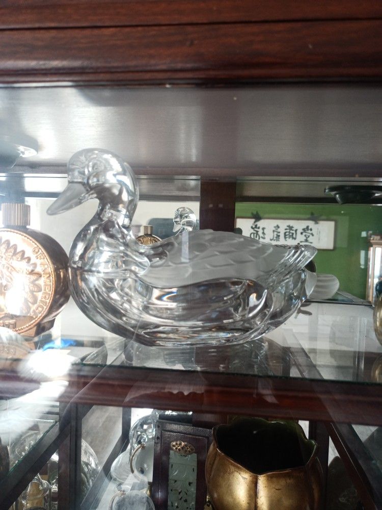 2pieces. Glass duck