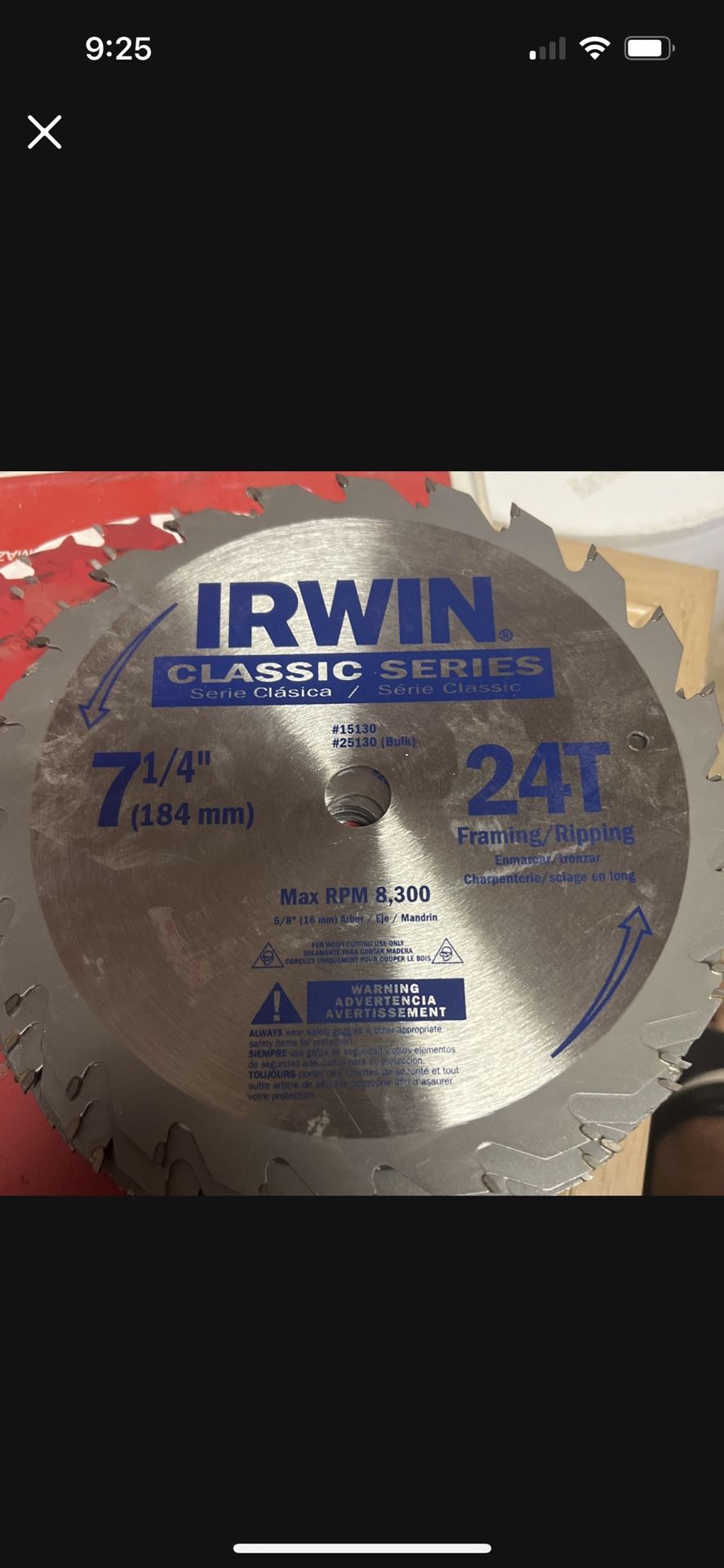 Irwin Skill Saw Blades