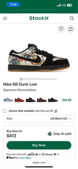 Nike SB Dunk Low Supreme Rammellzee