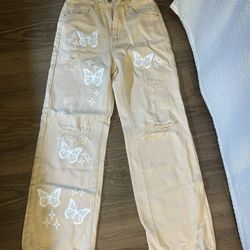 Butterfly Ripped Jeans