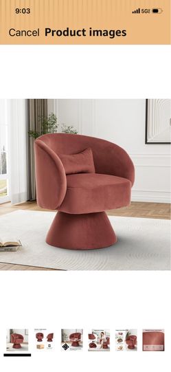 Rose pink swivel chair