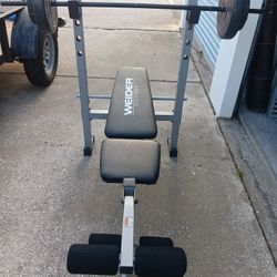 Weight Bench With Bar And Weights 