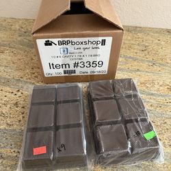 Chocolate Brown 6-Cavity Candy Tray/7x 4 3/8x 7/8