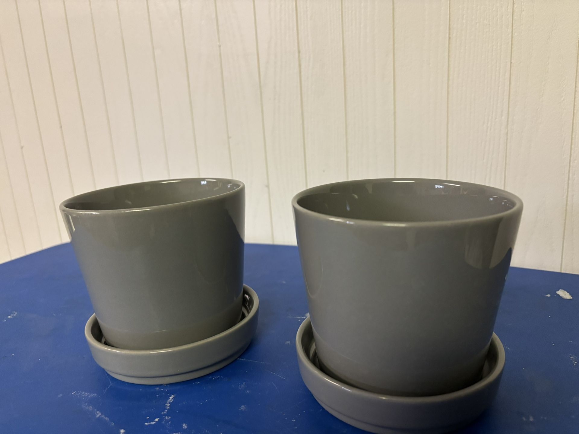 (2 Piece) Plant Pots With Saucer
