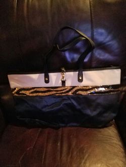 Black and white tote bag with sequence brand new
