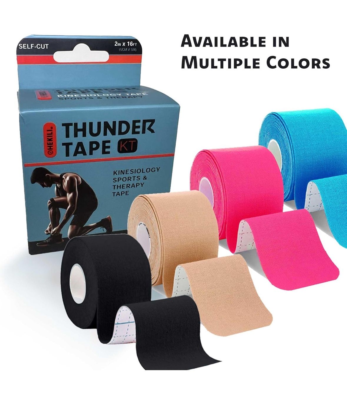 Kinesiology Tape Hypoallergenic Latex-Free Breathable Sports Tape for Muscle