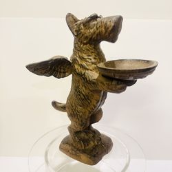 CAST IRON SCOTTIE DOG ANGEL BUTLER STATUE “SCOTTISH TERRIER” Candy Dish/ Trinket