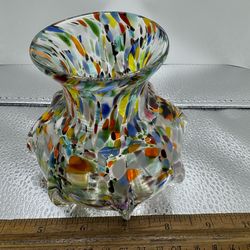 Hand made glass vase