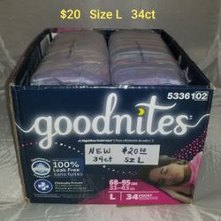 Goodnites Nighttime Underwear .. NEW
