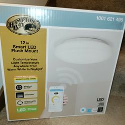 12" Smart LED Flush Mount Light! Hampton Bay! Brand New In Box! 
